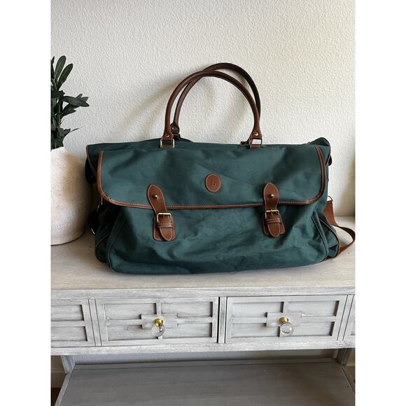 Polo Ralph Lauren Other - POLO Ralph Lauren Green & Brown Duffel Bag Weekender Vintage
